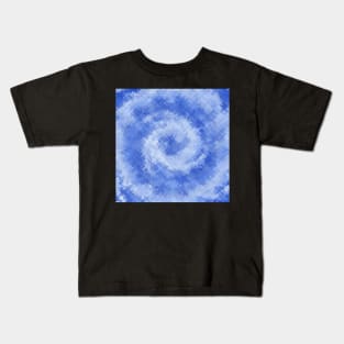 Pencil Strokes of Abstract Blue Triangle Kids T-Shirt